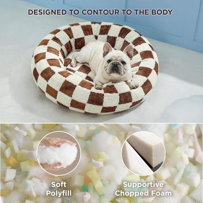 Calming Frenchie Donut Bed