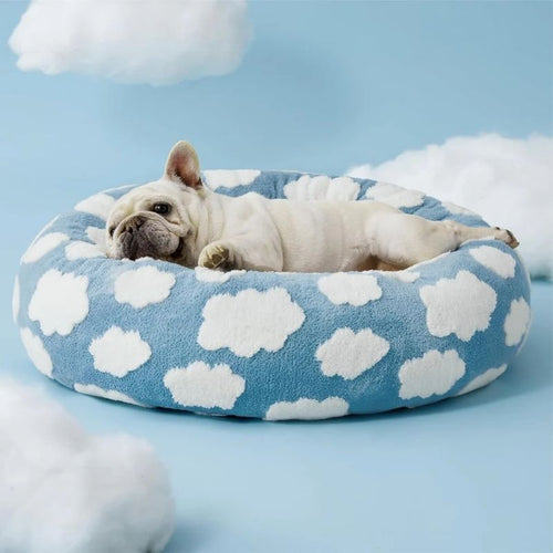 Calming Frenchie Donut Bed