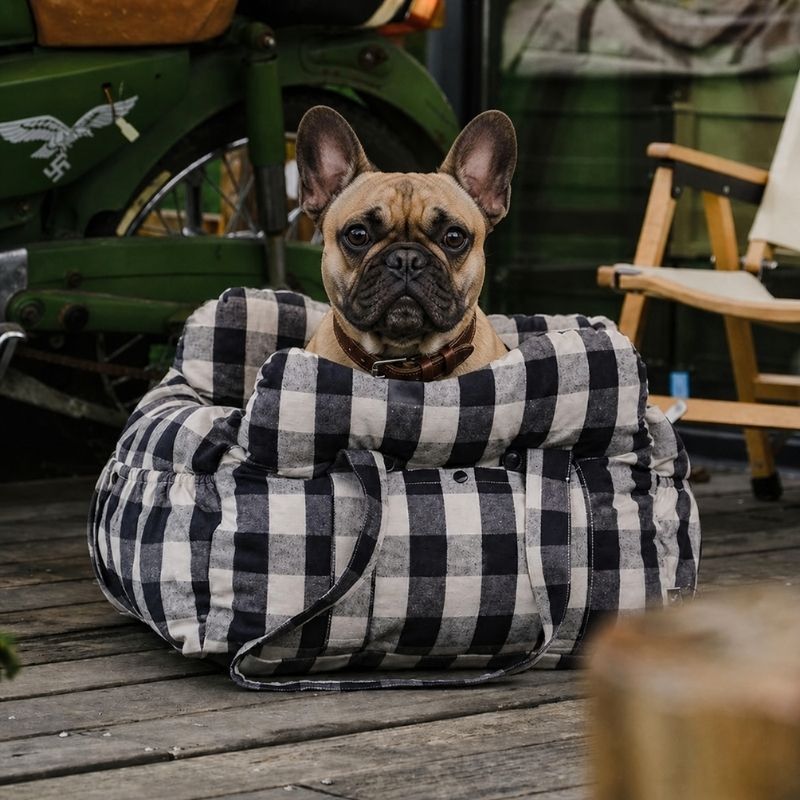 Portable Frenchie Car Seat Bed