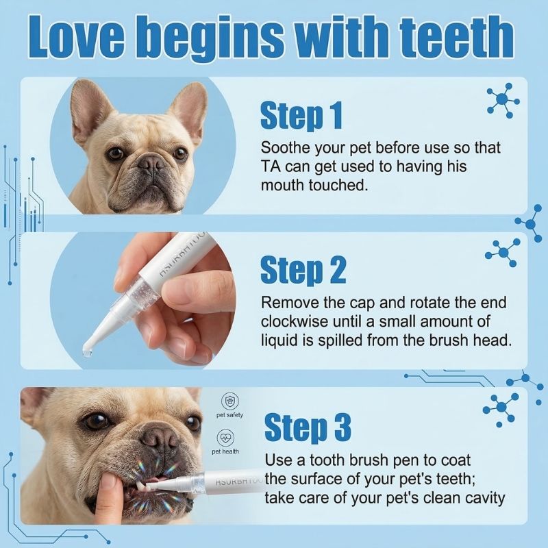 French Bulldog Toothbrush Pen