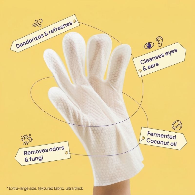 French Bulldog Wipe Gloves