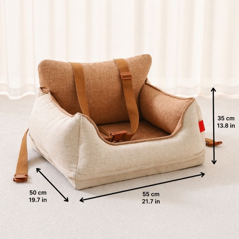 Waterproof Safety Frenchie Car Seat Bed